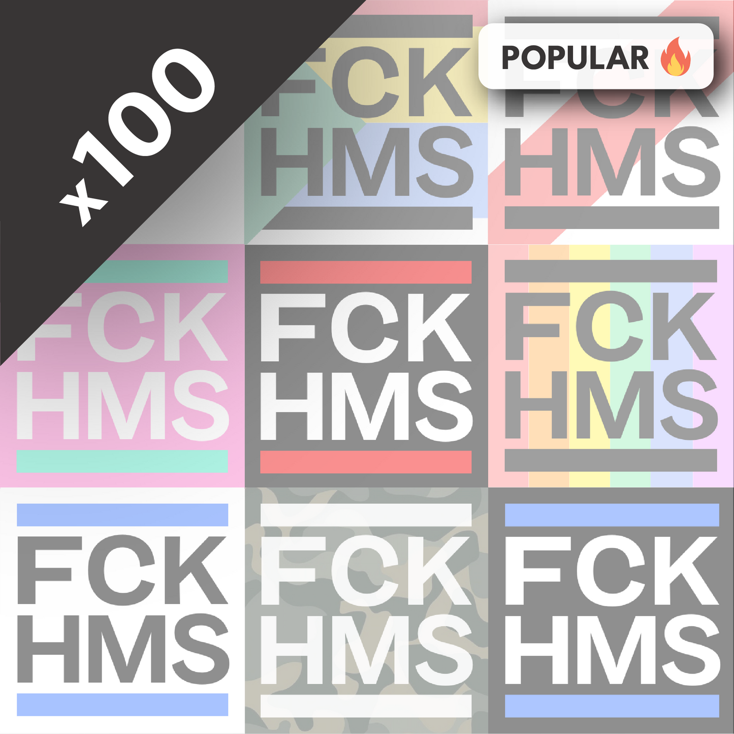 FCK HMS Stickers