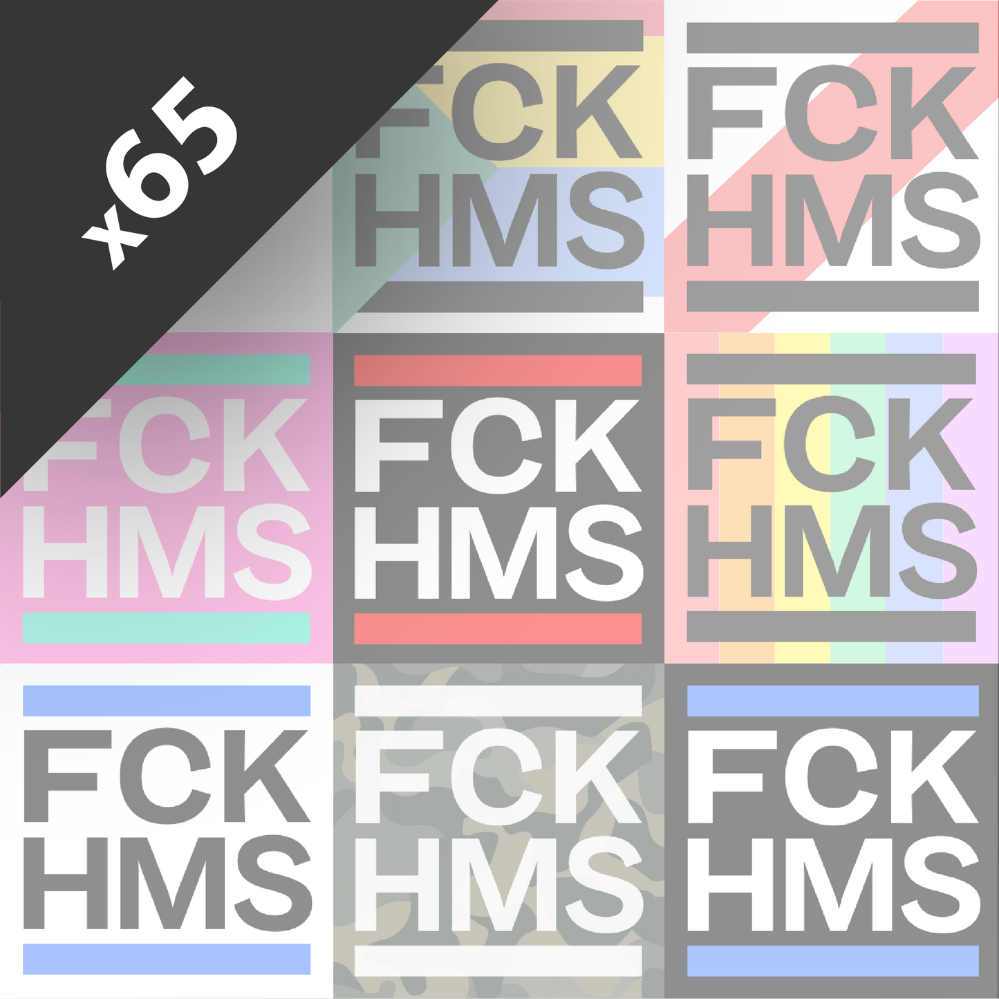 FCK HMS Stickers