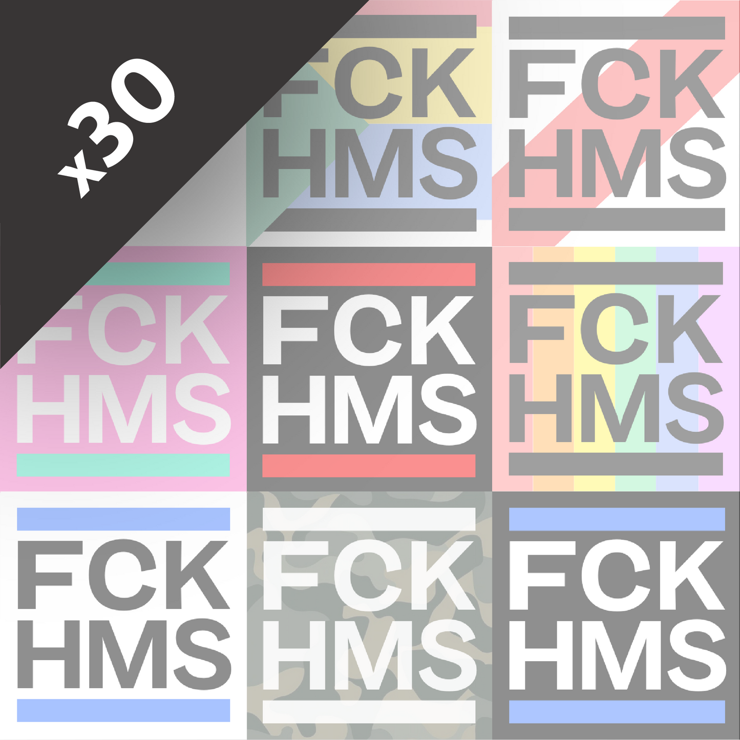 FCK HMS Stickers